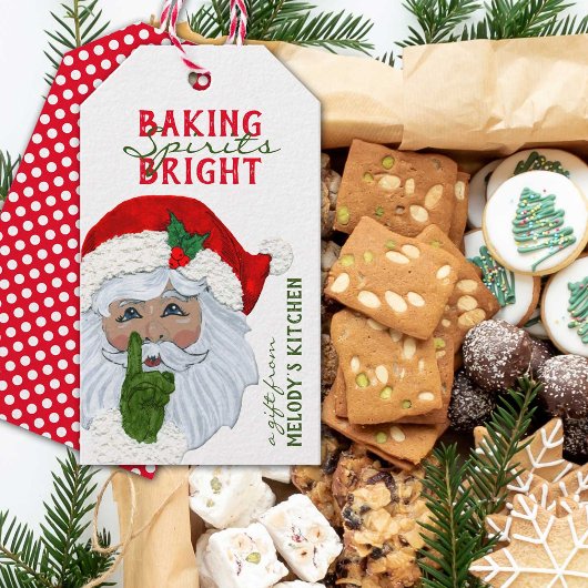 キッチンのクリスマスプレゼントパーソナライズされた ギフトタグ