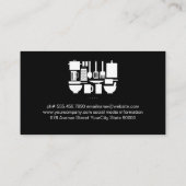 キッチンのシェフ | 料理器具 名刺 (裏面)