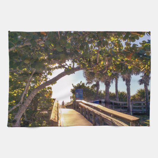 キッチンのタオルビーチへ向かう キッチンタオル (横)