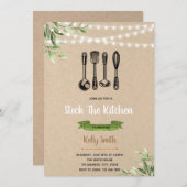 キッチンのブライダルシャワーの招待状を保管する 招待状 (正面/裏面)