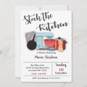 キッチンのブライダルシャワーの招待状を保管する 招待状 (正面)