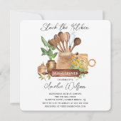 キッチンのブライダルシャワーの招待状を用意する 招待状 (正面)