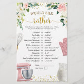 キッチンのブライダルシャワーは彼女はむしろゲームをする (正面)