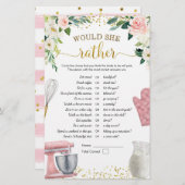 キッチンのブライダルシャワーは彼女はむしろゲームをする (正面/裏面)