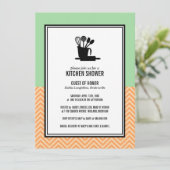 キッチンのブライダルシャワー招待状 招待状 (スタンド正面)