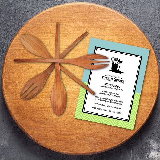 キッチンのブライダルシャワー招待状 招待状