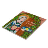 キッチンのベタニーの聖マルタ(詳細) タイル (側面)