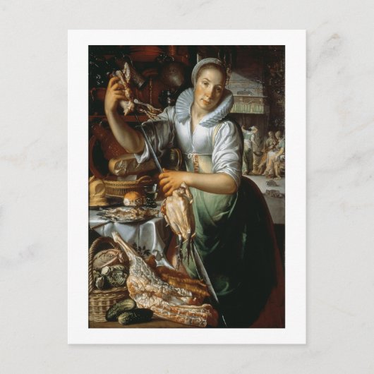 キッチンのメイド（キリスト、メアリー、マーサと共に） c. ポストカード (正面)