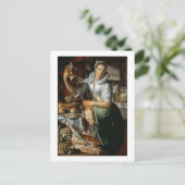 キッチンのメイド（キリスト、メアリー、マーサと共に） c. ポストカード (スタンド正面)