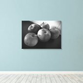 キッチンのリンゴ キャンバスプリント (インサイチュ (ウッドフロア))