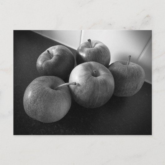 キッチンのリンゴ ポストカード (正面)
