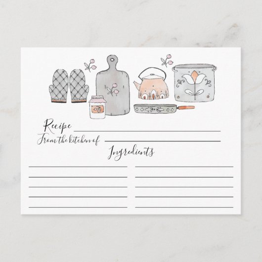 キッチンのレシピカードを買う ポストカード (正面)