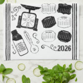 キッチンの変換 2026年カレンダー キッチンタオル (折り畳み)