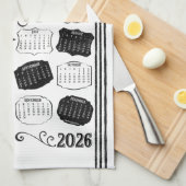 キッチンの変換 2026年カレンダー キッチンタオル (四つ折り)