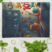 キッチンの外に出る – おもしろいとタオル鮮やか キッチンタオル (折り畳み)