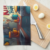 キッチンの外に出る – おもしろいとタオル鮮やか キッチンタオル (四つ折り)