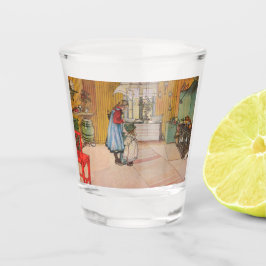 キッチンの女の子(クラシックスウェーデン美術) ショットグラス