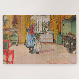 キッチンの女の子(クラシックスウェーデン美術) ジグソーパズル