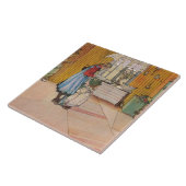 キッチンの女の子(クラシックスウェーデン美術) タイル (側面)