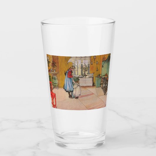 キッチンの女の子(クラシックスウェーデン美術) タンブラーグラス (正面)