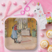 キッチンの女の子(クラシックスウェーデン美術) ペーパープレート (パーティー)