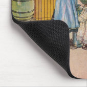 キッチンの女の子(クラシックスウェーデン美術) マウスパッド (コーナー)