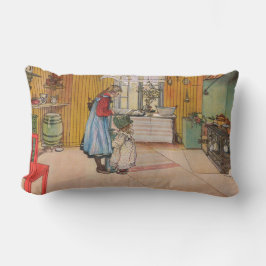キッチンの女の子(クラシックスウェーデン美術) ランバークッション