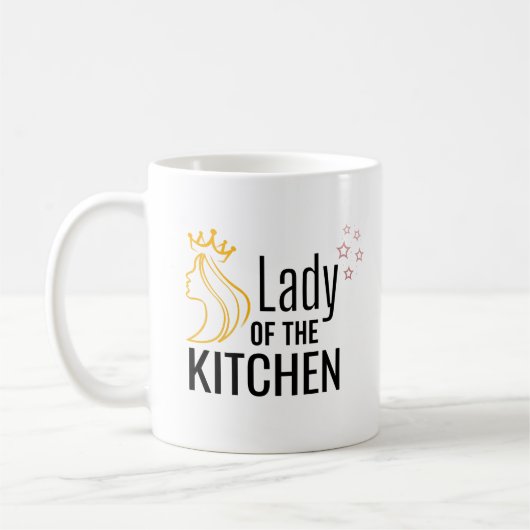キッチンの女性 コーヒーマグカップ (左)