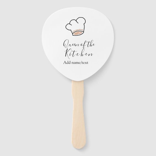 キッチンの女王 シェフ クッキング 名前 クラウン ハンドファン (正面)