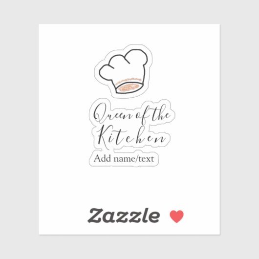 キッチンの女王 シェフ 料理 名前 クラウン シール (シート)