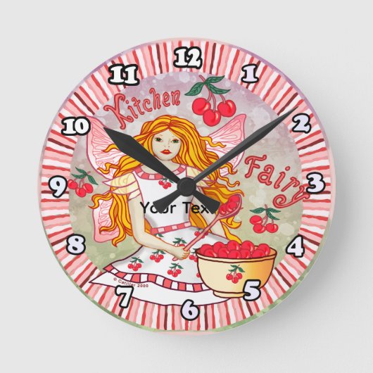 キッチンの妖精 ラウンド壁時計 (正面)
