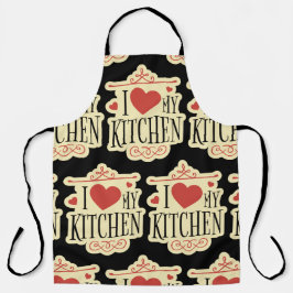 キッチンの愛： 「私は自分の子を愛する エプロン