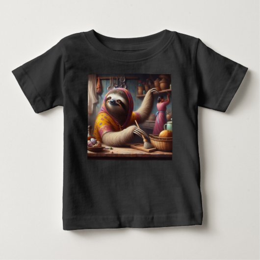 キッチンの掃除 ベビーTシャツ (正面)