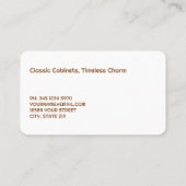 キッチンの改装キャビネット 名刺 (裏面)