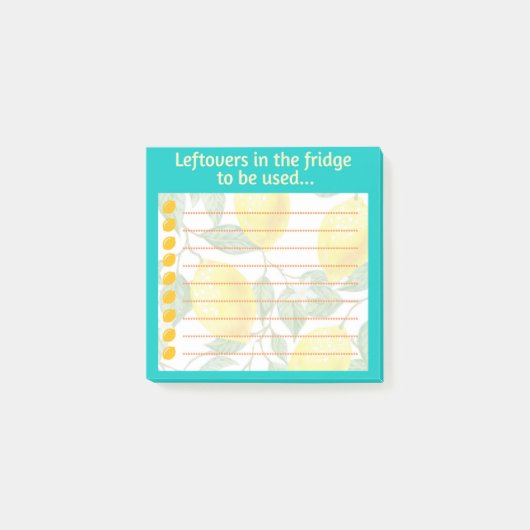 キッチンの残り物を冷蔵庫 ポストイット (正面)