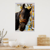 キッチンの窓から見る奇妙な馬 ポスター (キッチン)