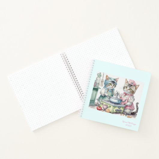 キッチンの箇条書きノートの猫 ノートブック (内部)