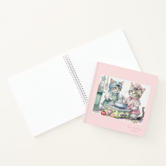 キッチンの箇条書きノートの猫 ノートブック (内部)