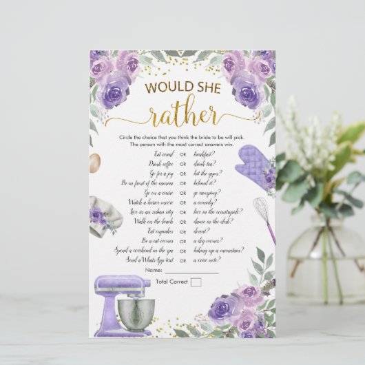 キッチンの紫の在庫彼女はむしろゲームだろう (スタンド正面)