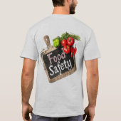キッチンの衛生チョークサイン Tシャツ (裏面)