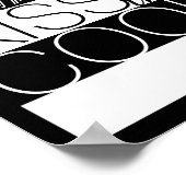 キッチンはっきりしたポスターキス調理師白黒 ポスター (角)