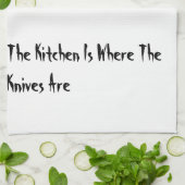 キッチンはナイフがキッチンタオルになっている キッチンタオル (折り畳み)