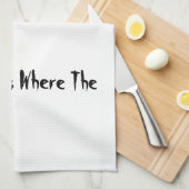 キッチンはナイフがキッチンタオルになっている キッチンタオル (四つ折り)