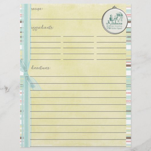 キッチンは両面レシピ挿入用 (正面)