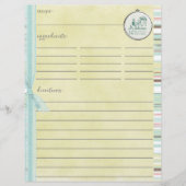 キッチンは家族を一緒にするレシピ レターヘッド (正面)