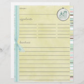 キッチンは家族を一緒にするレシピ レターヘッド (正面/裏面)