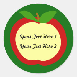 キッチンまたはクラスルームのアップルラベル ラウンドシール