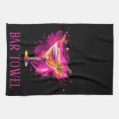 キッチンまたはバータオルピンクカクテル キッチンタオル (横)