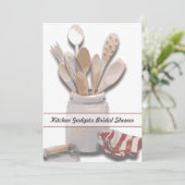 キッチンをテーマにしたブライダルシャワーカスタム招待状 招待状 (スタンド正面)