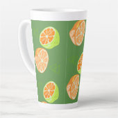 キッチンを幸せなシトラスフルーツのパターンマグカップにする カフェラテマグ (左アングル)